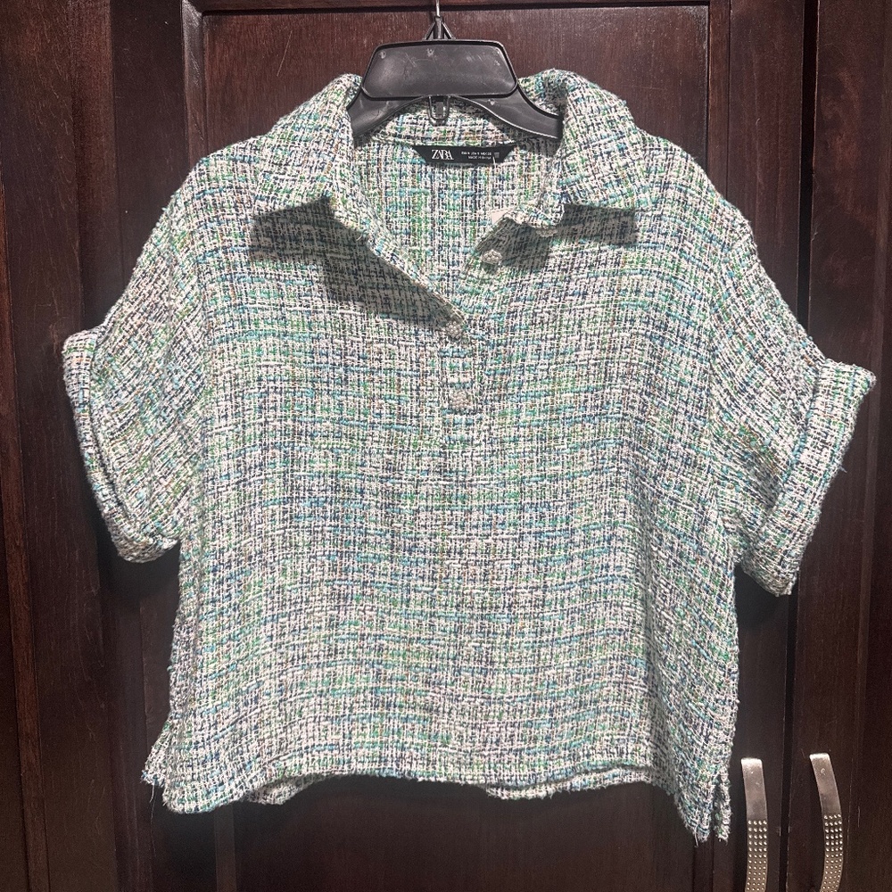 Zara blue top